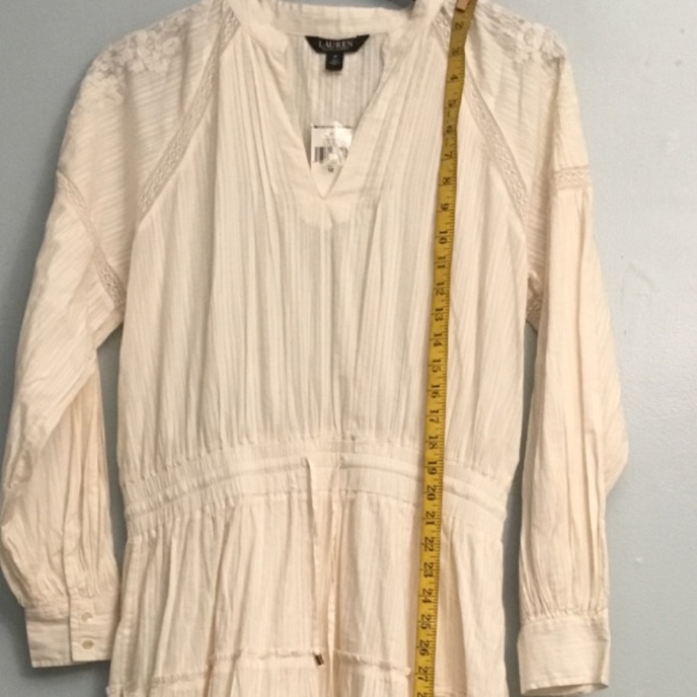 Ralph Lauren Cream Tiered Sundress with Bishop Sleeves - Picture 6 of 15